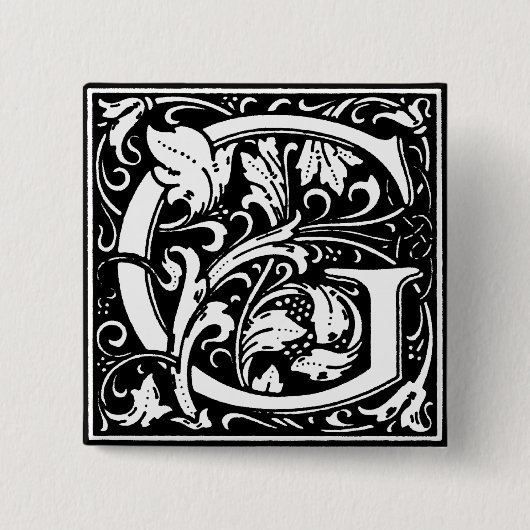 ルネサンススタイルアルファベット文字G – ピン (正面)