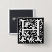 ルネサンススタイルアルファベット文字H – ピン (正面&裏面)