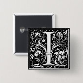 ルネサンススタイルアルファベット文字I – ピン (正面&裏面)