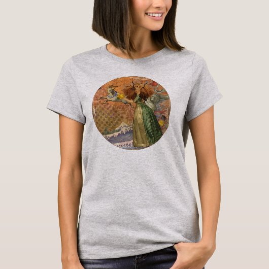 ルネサンスレディやぎ座ファンタジー ビンテージ 十二宮 Tシャツ (正面)
