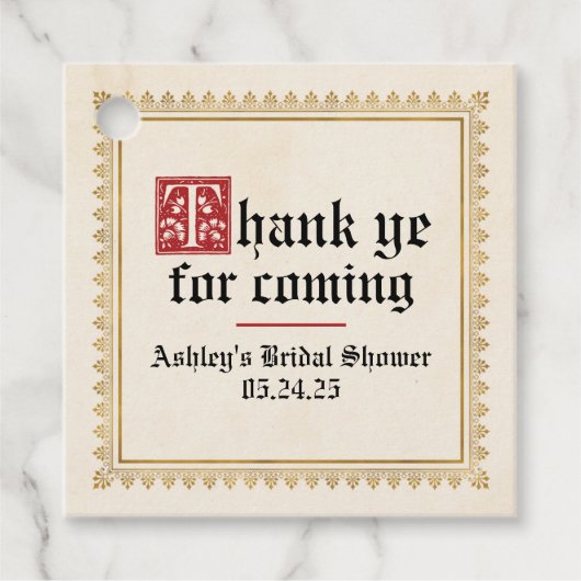 ルネサンス中世パーティーフェルトタグ フェイバータグ (正面)