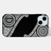 ルネサンス建築 モノグラム 黒 白 Case-Mate iPhoneケース (裏面 (横))
