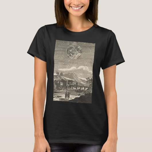 ルネサンス時代の月のアンティークデザイン Allain Mallet Tシャツ (正面)