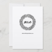 ルネサンス時代の果物と花の木版画ウェディング 招待状 (裏面)