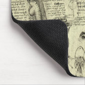 ルネサンス期の巨匠 レオナルド・ダ・ヴィンチ ヴィンテージ 人体解剖図 喉頭 下肢 マウスパッド (コーナー)