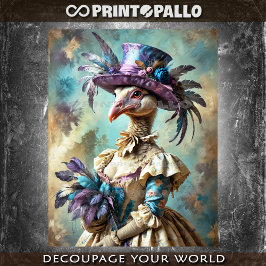 ルネサンス様式の絵画: ビクトリア時代の貴婦人の七面鳥 薄葉紙