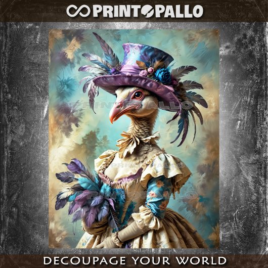 ルネサンス様式の絵画: ビクトリア時代の貴婦人の七面鳥 薄葉紙