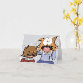 ルネサンス猫ちゃん カード (黄色い花)