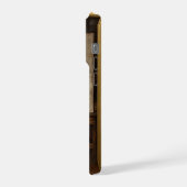 ルネサンス絵画の変わった猫 黒猫 何 iPhoneケース (左側面)