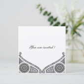 ルネサンス装飾　ブラック・アンド・ホワイト 招待状 (スタンド正面)