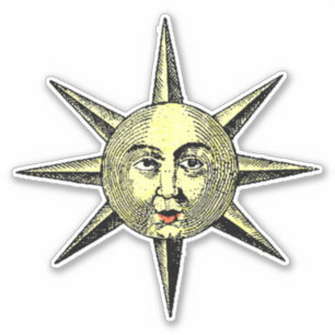 ルネサンス 科学 天文学 手彩色 太陽 シール