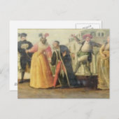 ルネサンスTの前のコメディア・デラルテの一団 ポストカード (正面/裏面)