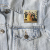 ルネサンスTの前のコメディア・デラルテの一団 缶バッジ (インサイチュ)