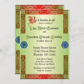 ルネサン結婚スの招待 招待状 (正面/裏面)