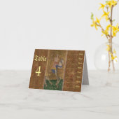 ルネッサンスのナイトとレディ結婚のシーティングチャート カード (黄色い花)