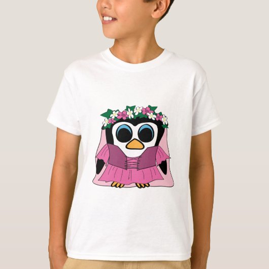 ルネッサンスの少女ペンギンドレス Tシャツ (正面)
