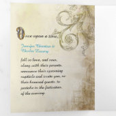 ルネッサンスの結婚童話の写真 三つ折り招待状 (内部最初)