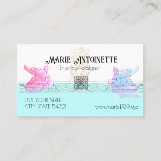 ルネッサンスの観賞用シックな明るい 名刺 (裏面)