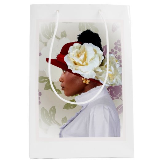 「ルネッサンスの黒遊女の役割」 ミディアムペーパーバッグ (正面)