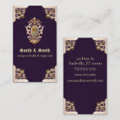 ルネッサンスアンティークスタイル（紫）名刺 名刺 (正面/裏面)