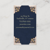 ルネッサンスアンティークスタイル（青） 名刺 (裏面)