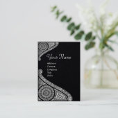 ルネッサンスアーキテクトモノグラムホワイトブラック紙 名刺 (スタンド正面)