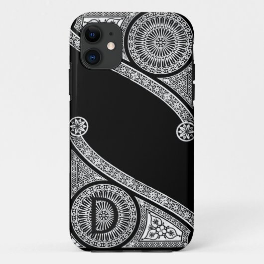 ルネッサンスアーキテクト白黒モノグラム Case-Mate iPhoneケース (裏面)