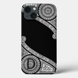 ルネッサンスアーキテクト白黒モノグラム iPhone 13ケース