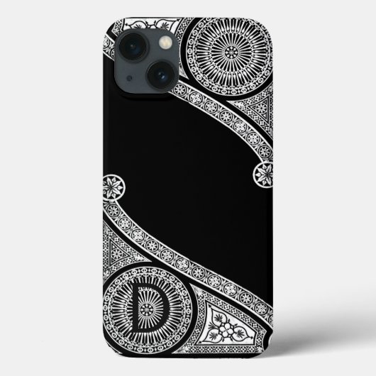 ルネッサンスアーキテクト白黒モノグラム Case-Mate iPhoneケース (裏面)