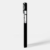 ルネッサンスアーキテクト白黒レッドジェムモノグラム Case-Mate iPhoneケース (裏面 / 左)