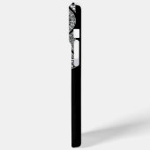 ルネッサンスアーキテクト白黒レッドジェムモノグラム Case-Mate iPhoneケース (裏面 / 左)