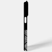 ルネッサンスアーキテクト白黒レッドジェムモノグラム Case-Mate iPhoneケース (裏面 / 右)