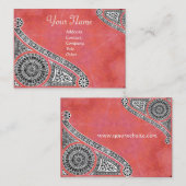 ルネッサンスアーキテクト、建築、アンティークピンク 名刺 (正面/裏面)