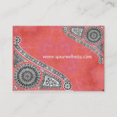 ルネッサンスアーキテクト、建築、アンティークピンク 名刺 (裏面)