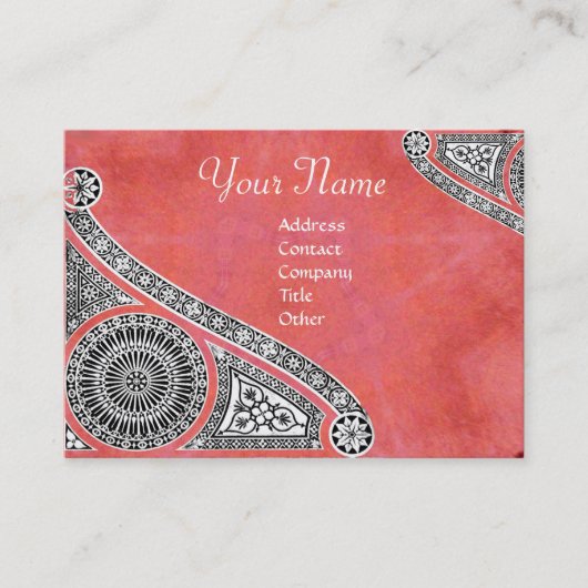 ルネッサンスアーキテクト、建築、アンティークピンク 名刺 (正面)