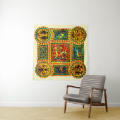 ルネッサンスイタリアンのモチーフプリント タペストリー (インサイチュ(横))