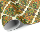 ルネッサンスイタリアンのモチーフプリント ラッピングペーパー (ロールコーナー)