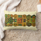 ルネッサンスイタリアンのモチーフプリント ランバークッション (ブランケット)