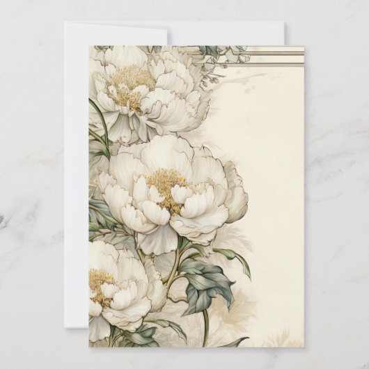 ルネッサンスイタリアン美術スタイル50誕生日 招待状 (裏面)