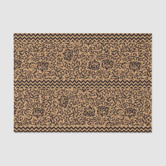 ルネッサンスイタリアン金ゴールド花パターン 薄葉紙 (正面)