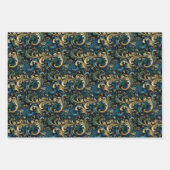ルネッサンスエレガンス:ヴィンテージパターンデザイン ラッピングペーパーシート (正面3)