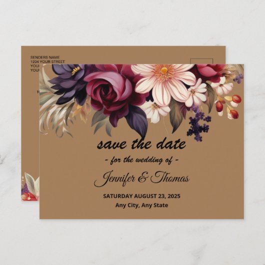 ルネッサンスエレガントフローラ日付はがきを保存 シーズンポストカード (正面/裏面)