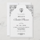 ルネッサンスエレガント建築ブライダルシャワー 招待状 (正面)