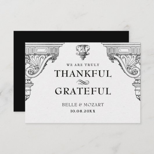 ルネッサンスエレガント建築 サンキューカード (正面/裏面)