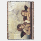 ルネッサンスエンジェルスラファエロ・サンツィオ、翼のあるチェリュブ スローブランケット (正面縦)