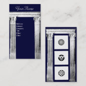 ルネッサンスクラシックゲート建築ブルー 名刺 (正面/裏面)
