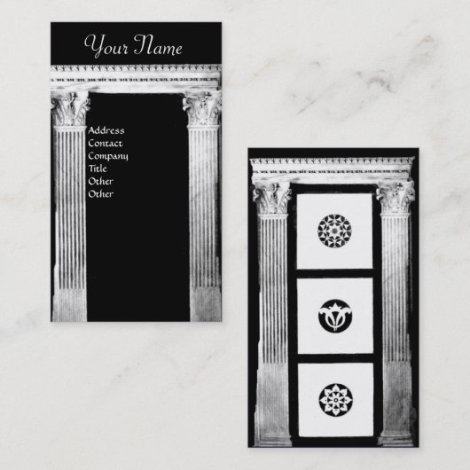 ルネッサンスクラシックゲート建築、建築家 名刺 (正面/裏面)