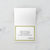 ルネッサンスグリーンフェイク金ゴールド（ばちゃばちゃ）跳ねるありがとう サンキューカード (内部)