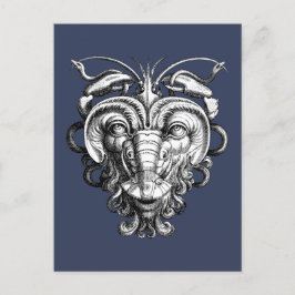ルネッサンスグロテスクガルゴイル顔ロブスターマン ポストカード