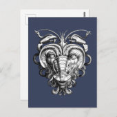 ルネッサンスグロテスクガルゴイル顔ロブスターマン ポストカード (正面/裏面)